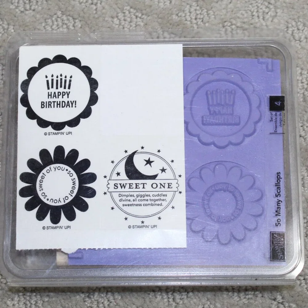 NWT Stampin' Up Set of 4 So Many Scallops Stamps - Unmounted